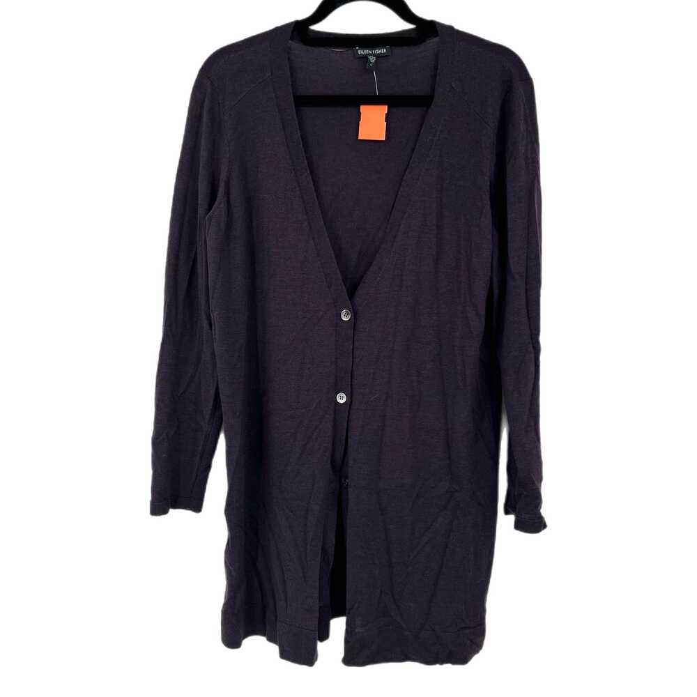 Eileen Fisher Purple Cardigan Button-Up | Womens L